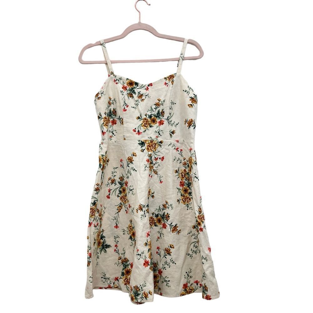 Old Navy Floral Mini Dress - Cream and Multicolor